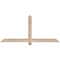 Ekena Millwork Eugene Smooth Timber Gable Bracket, Douglas Fir, 60"W x 27"H x 3 1/2"D x 3 1/2"F, 11/12 Pitch GBW060X27X0404EUG00SDF - alternate 1